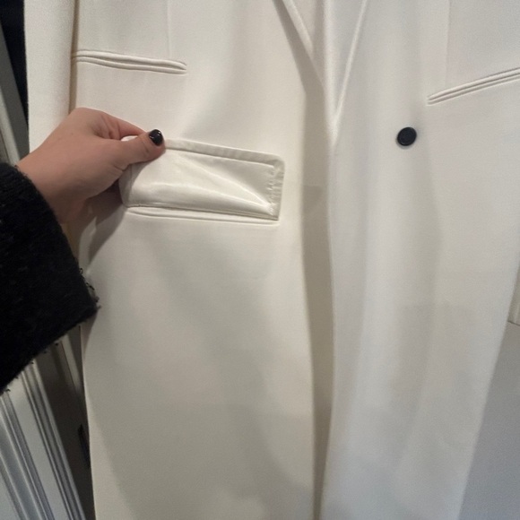 KHAITE White Cobble Long Coat Size 8 NWT - Picture 10 of 16